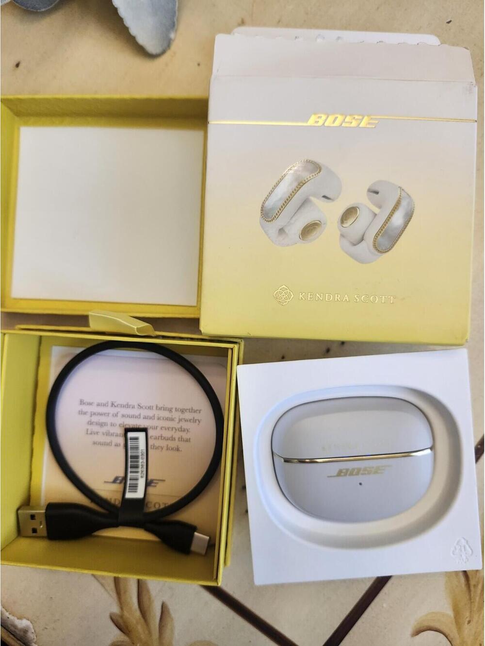 Bose x Kendra Scott Ultra Open Earbuds - Mother of Pearl Limited Edition Color